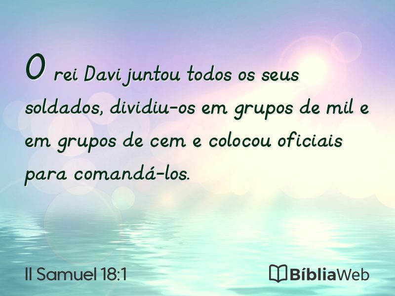 II Samuel 18:1 em imagem para compartilhar