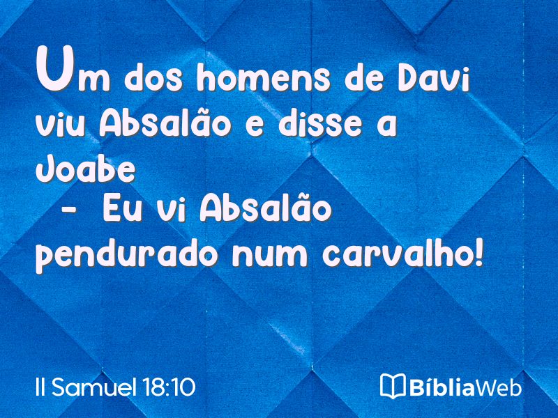 II Samuel 18:10 em imagem para compartilhar