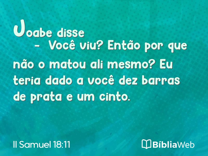 II Samuel 18:11 em imagem para compartilhar