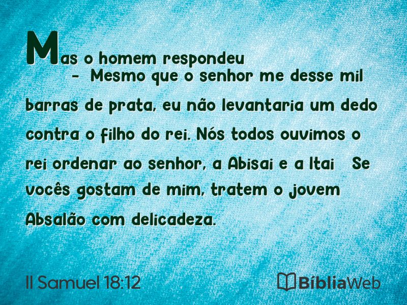 II Samuel 18:12 em imagem para compartilhar