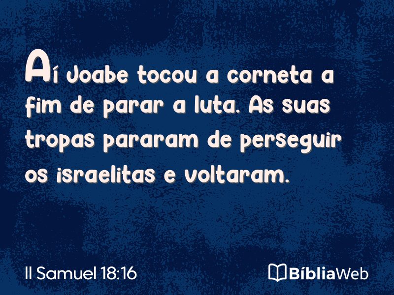 II Samuel 18:16 em imagem para compartilhar