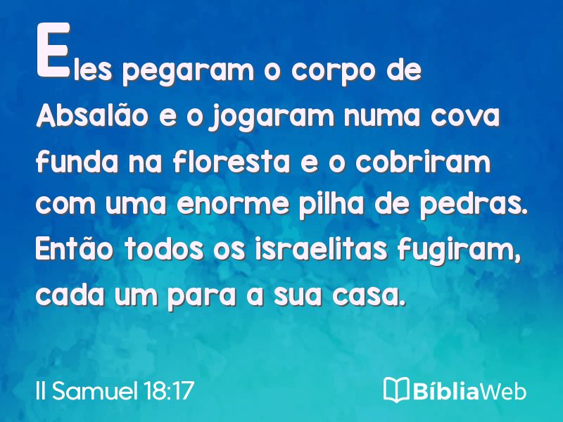 II Samuel 18:17 em imagem para compartilhar