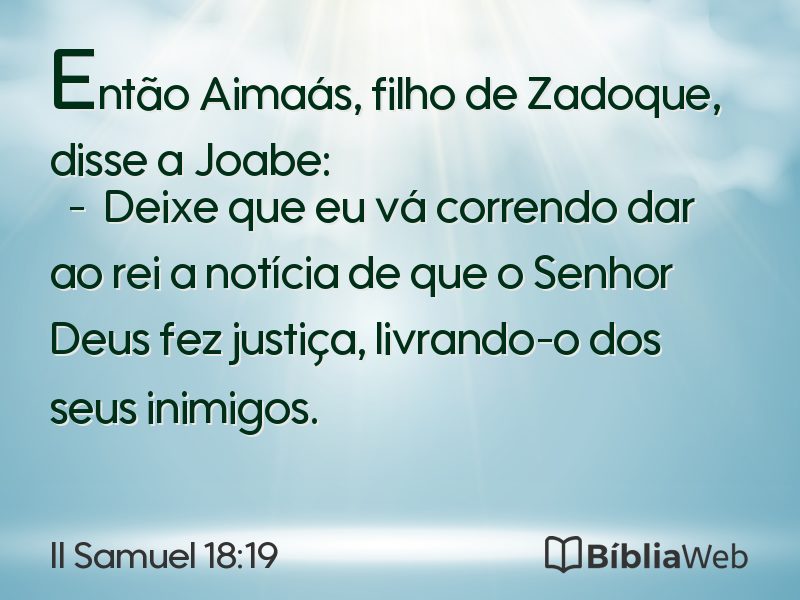 II Samuel 18:19 em imagem para compartilhar