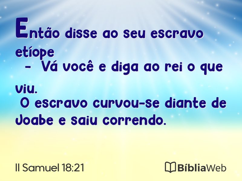 II Samuel 18:21 em imagem para compartilhar