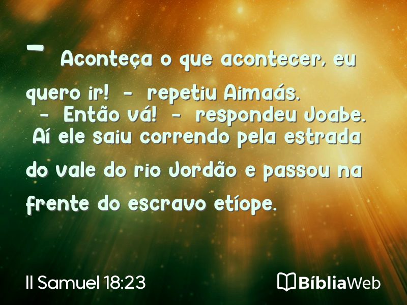 II Samuel 18:23 em imagem para compartilhar