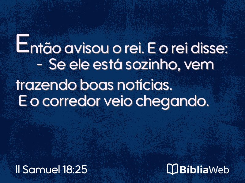 II Samuel 18:25 em imagem para compartilhar