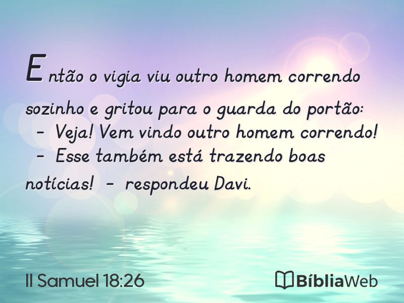 II Samuel 18:26 em imagem para compartilhar
