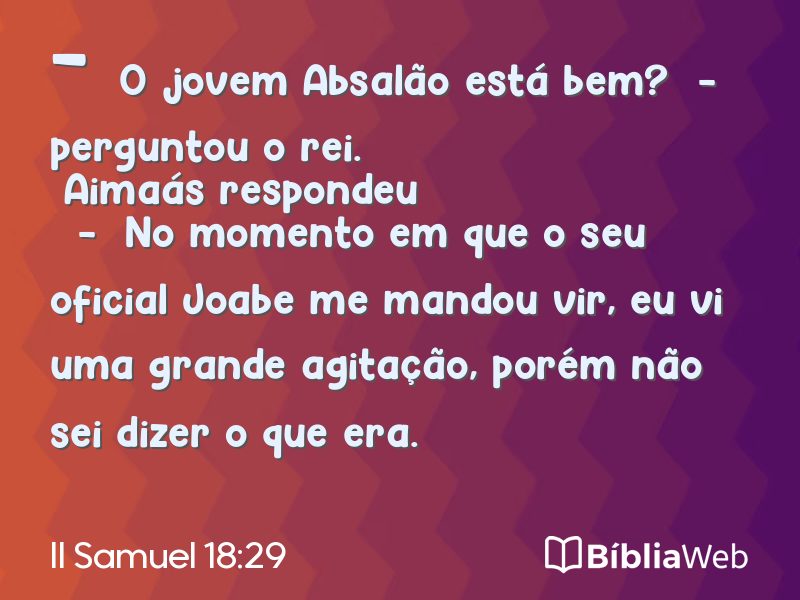II Samuel 18:29 em imagem para compartilhar