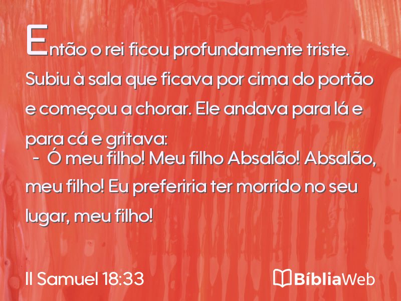 II Samuel 18:33 em imagem para compartilhar