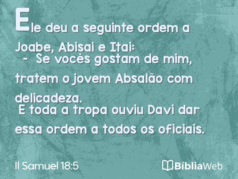 II Samuel 18:5 em imagem para compartilhar