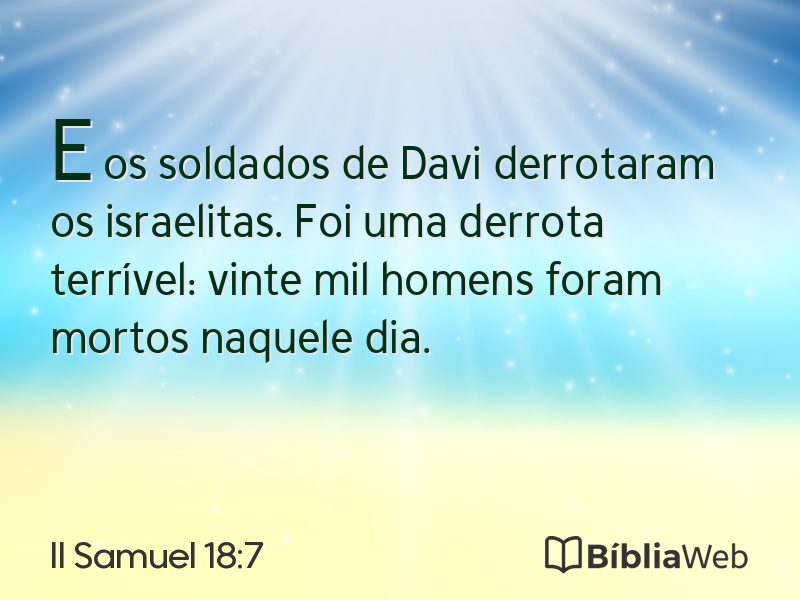 II Samuel 18:7 em imagem para compartilhar
