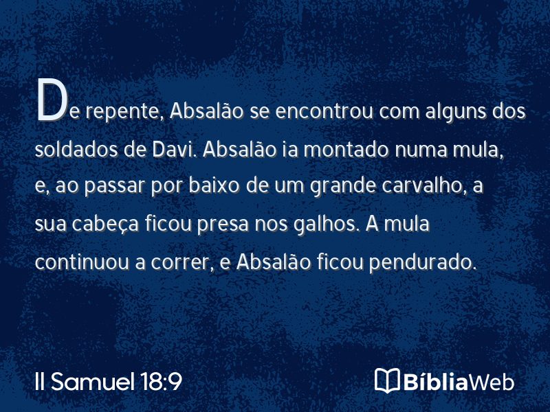 II Samuel 18:9 em imagem para compartilhar