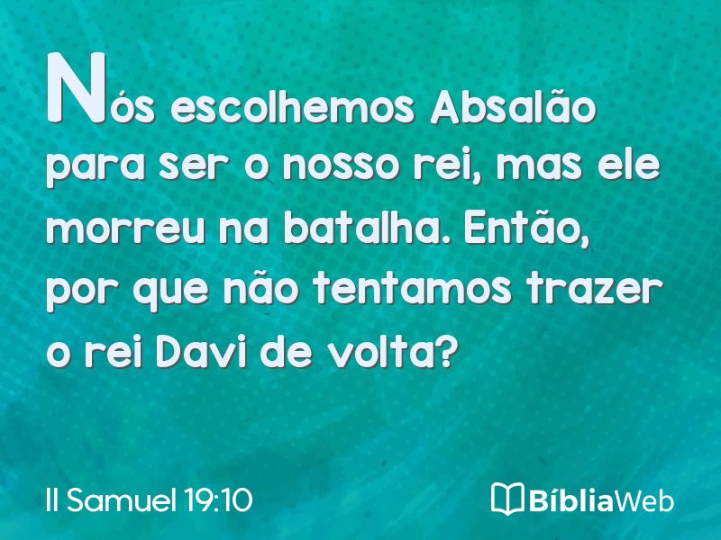 II Samuel 19:10 em imagem para compartilhar