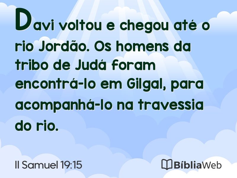 II Samuel 19:15 em imagem para compartilhar