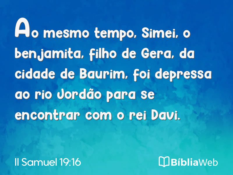 II Samuel 19:16 em imagem para compartilhar