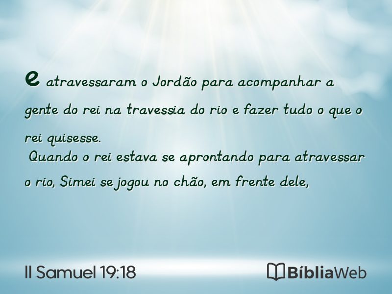 II Samuel 19:18 em imagem para compartilhar