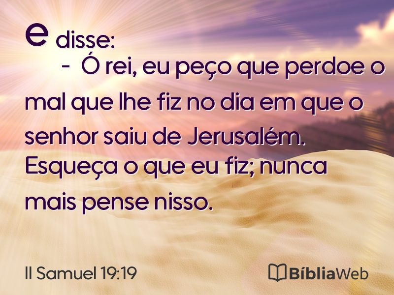 II Samuel 19:19 em imagem para compartilhar