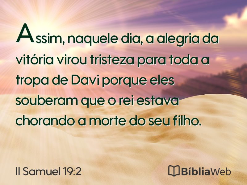 II Samuel 19:2 em imagem para compartilhar