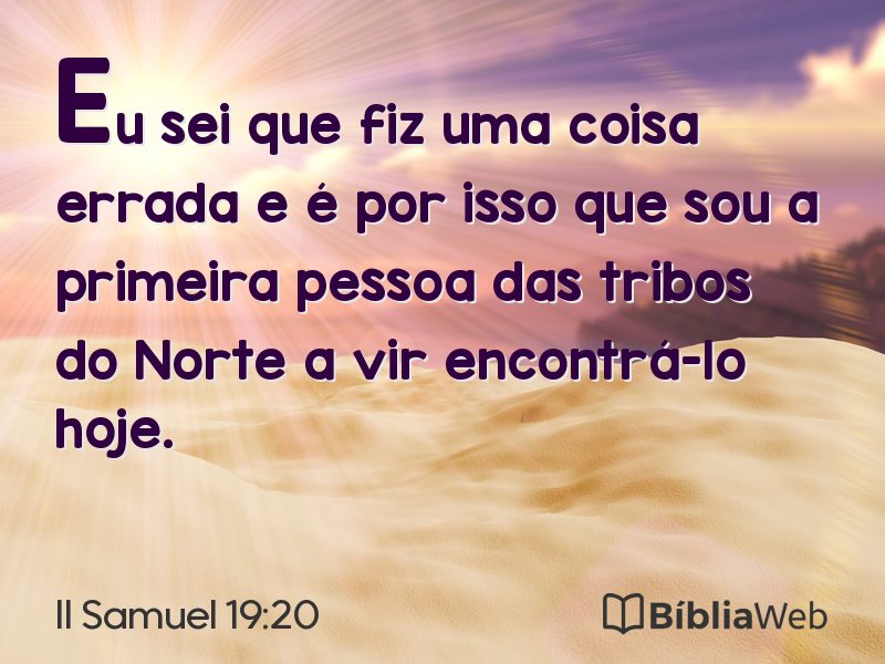 II Samuel 19:20 em imagem para compartilhar