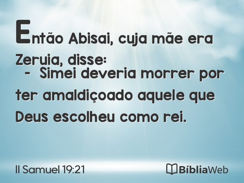 II Samuel 19:21 em imagem para compartilhar