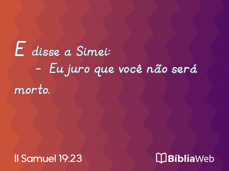 II Samuel 19:23 em imagem para compartilhar