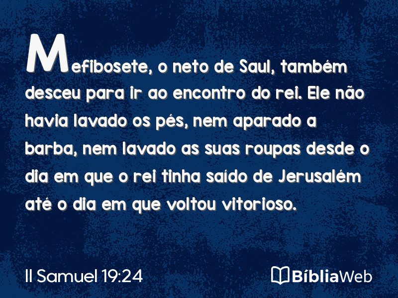 II Samuel 19:24 em imagem para compartilhar