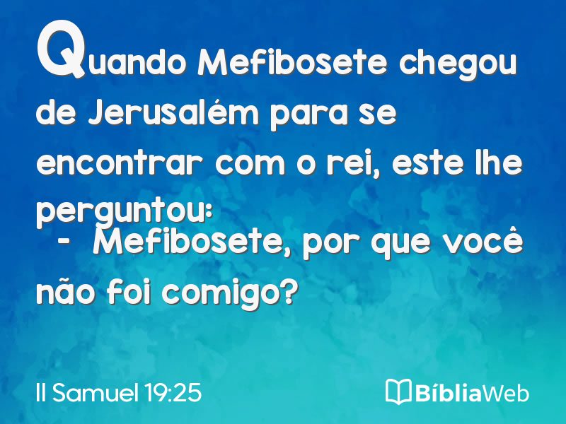 II Samuel 19:25 em imagem para compartilhar