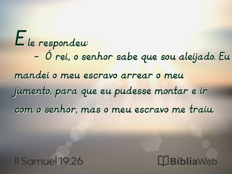 II Samuel 19:26 em imagem para compartilhar