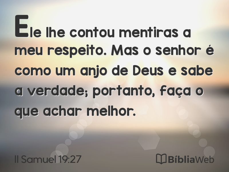 II Samuel 19:27 em imagem para compartilhar
