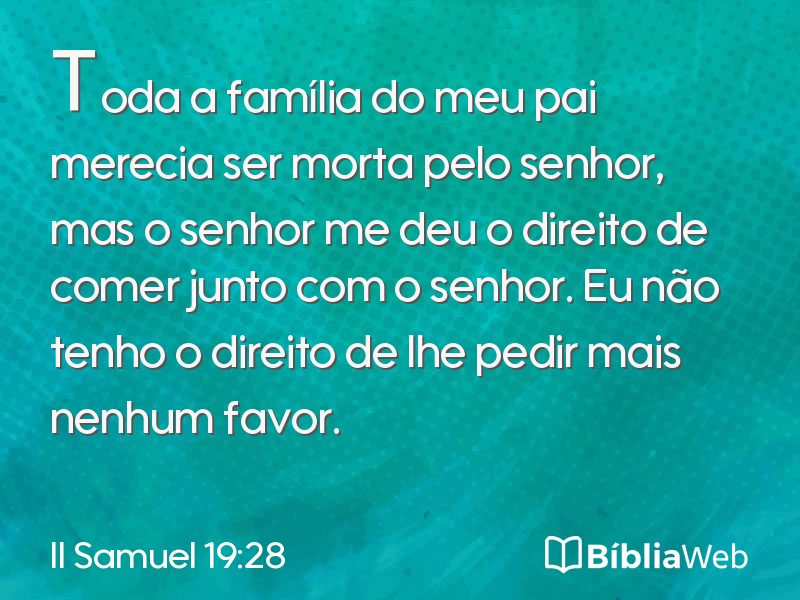 II Samuel 19:28 em imagem para compartilhar