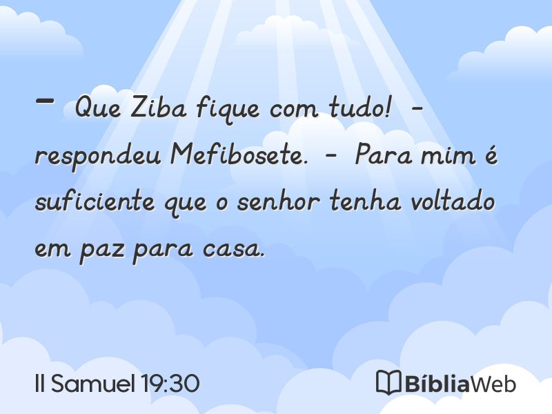 II Samuel 19:30 em imagem para compartilhar