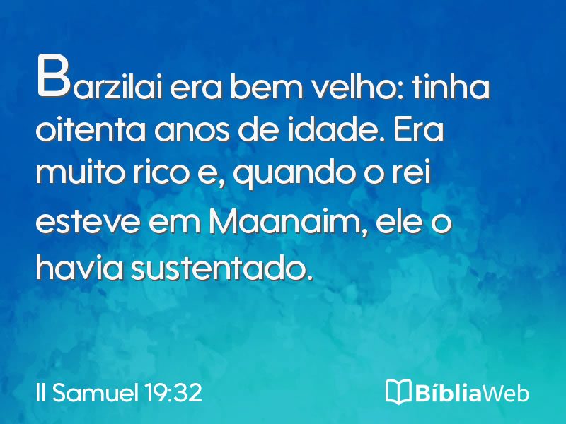 II Samuel 19:32 em imagem para compartilhar