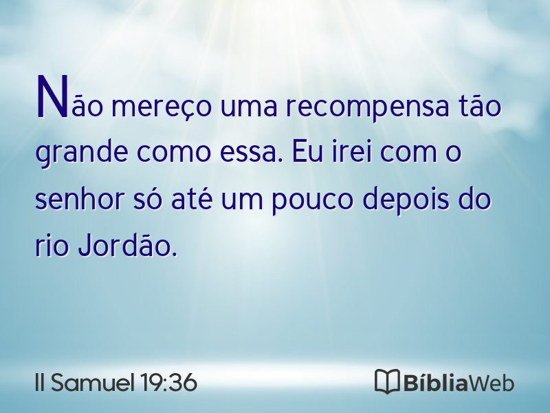 II Samuel 19:36 em imagem para compartilhar