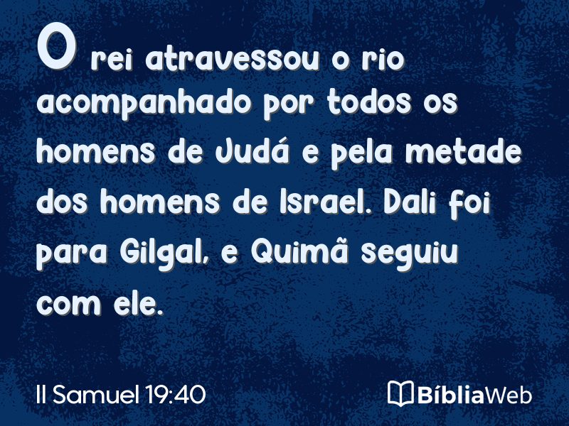 II Samuel 19:40 em imagem para compartilhar