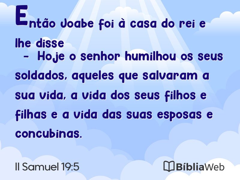 II Samuel 19:5 em imagem para compartilhar