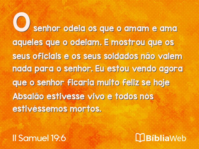 II Samuel 19:6 em imagem para compartilhar