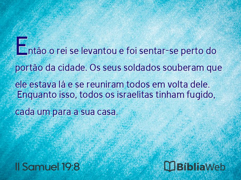 II Samuel 19:8 em imagem para compartilhar