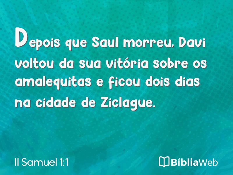 II Samuel 1:1 em imagem para compartilhar