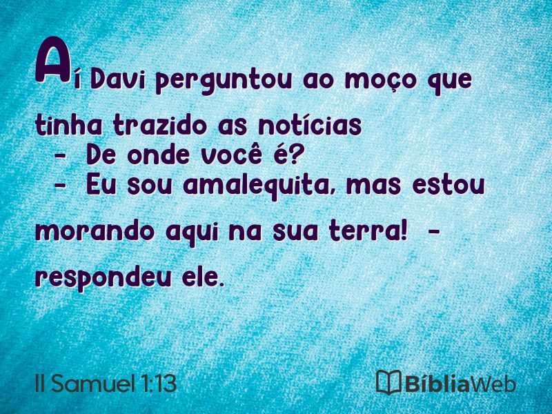 II Samuel 1:13 em imagem para compartilhar