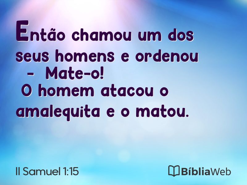 II Samuel 1:15 em imagem para compartilhar