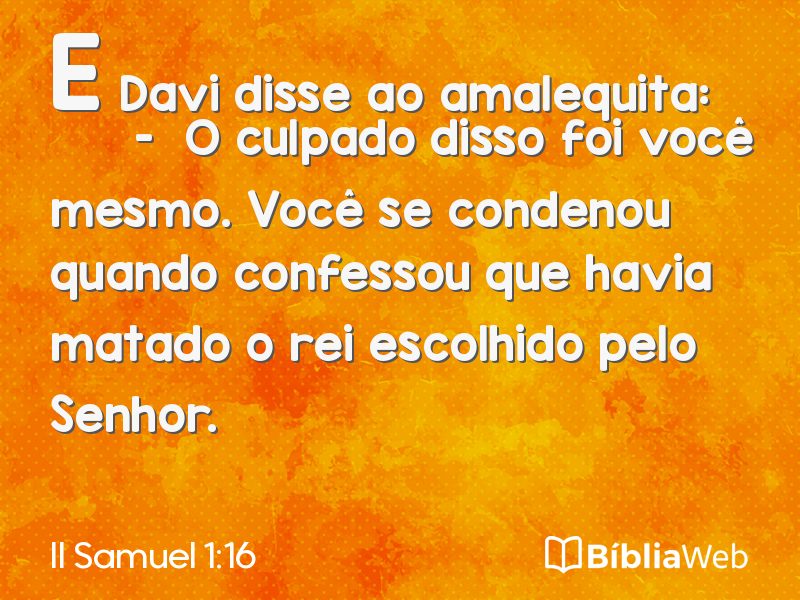 II Samuel 1:16 em imagem para compartilhar