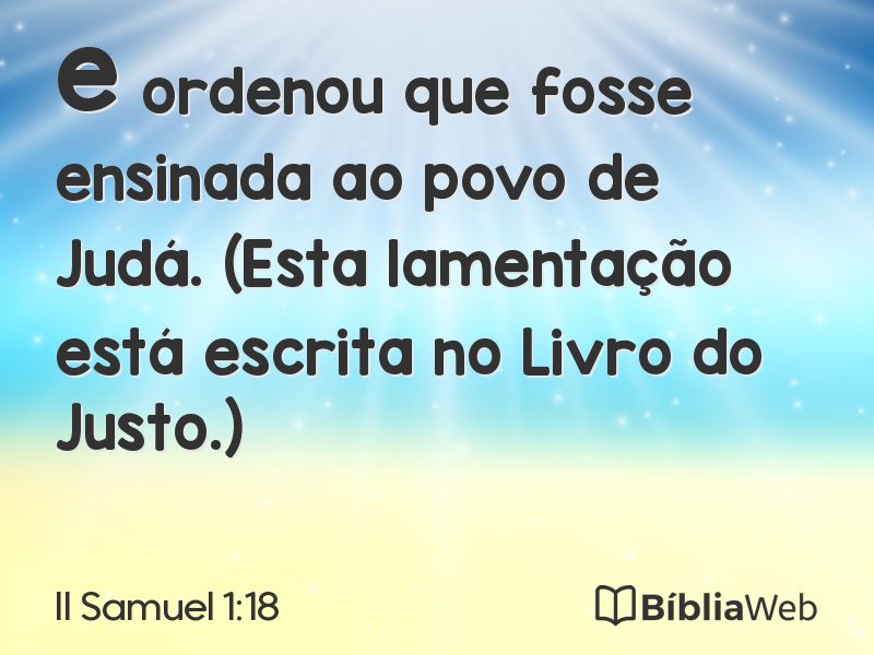 II Samuel 1:18 em imagem para compartilhar