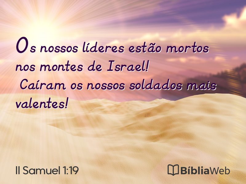 II Samuel 1:19 em imagem para compartilhar