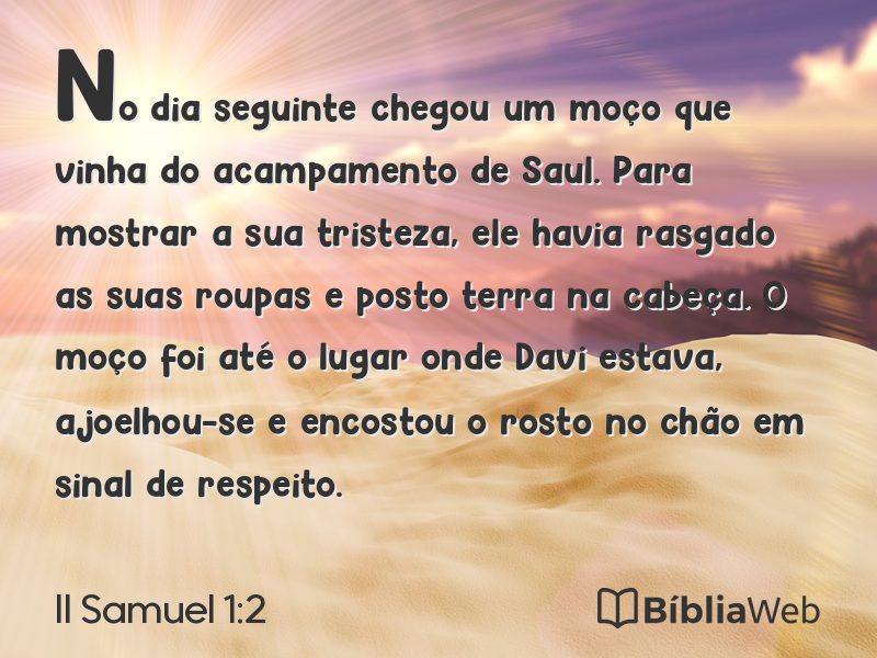 II Samuel 1:2 em imagem para compartilhar