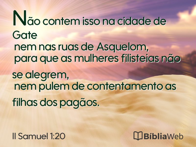 II Samuel 1:20 em imagem para compartilhar