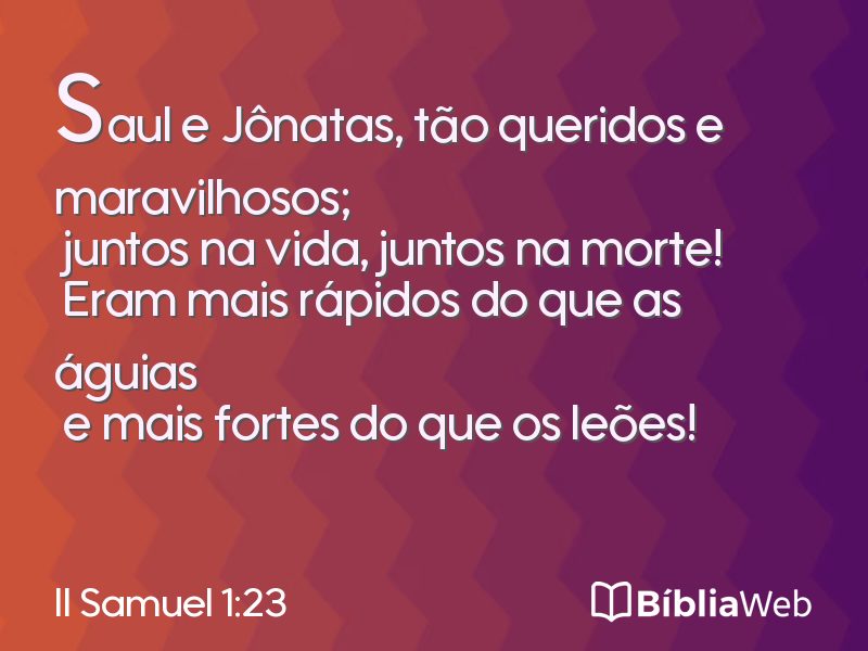 II Samuel 1:23 em imagem para compartilhar
