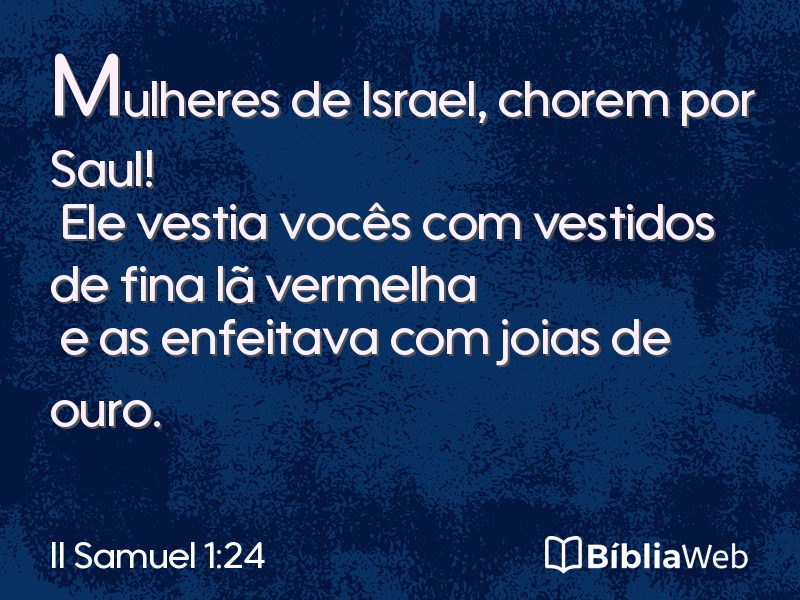 II Samuel 1:24 em imagem para compartilhar