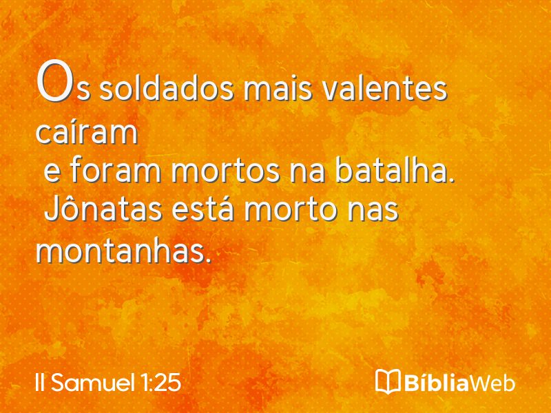 II Samuel 1:25 em imagem para compartilhar