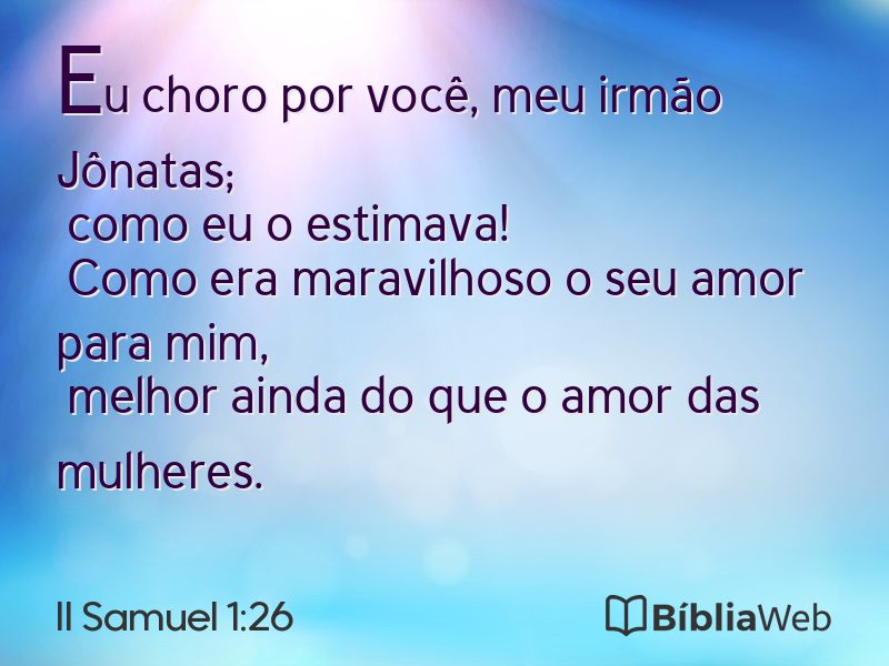 II Samuel 1:26 em imagem para compartilhar