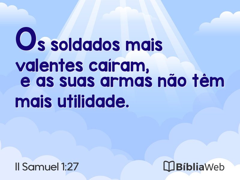 II Samuel 1:27 em imagem para compartilhar